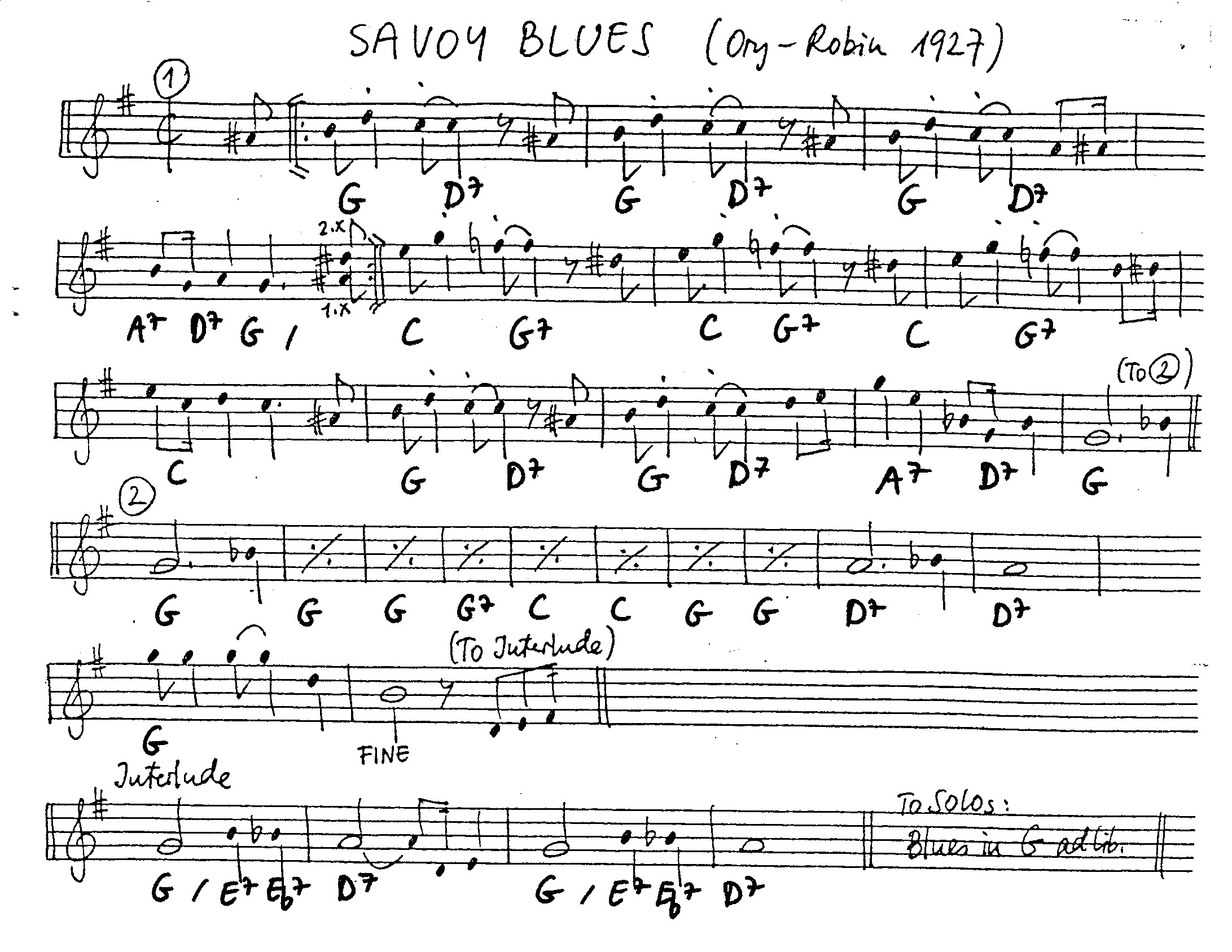 savoy blues leadsheet – book us for your next 20s or gatsby event